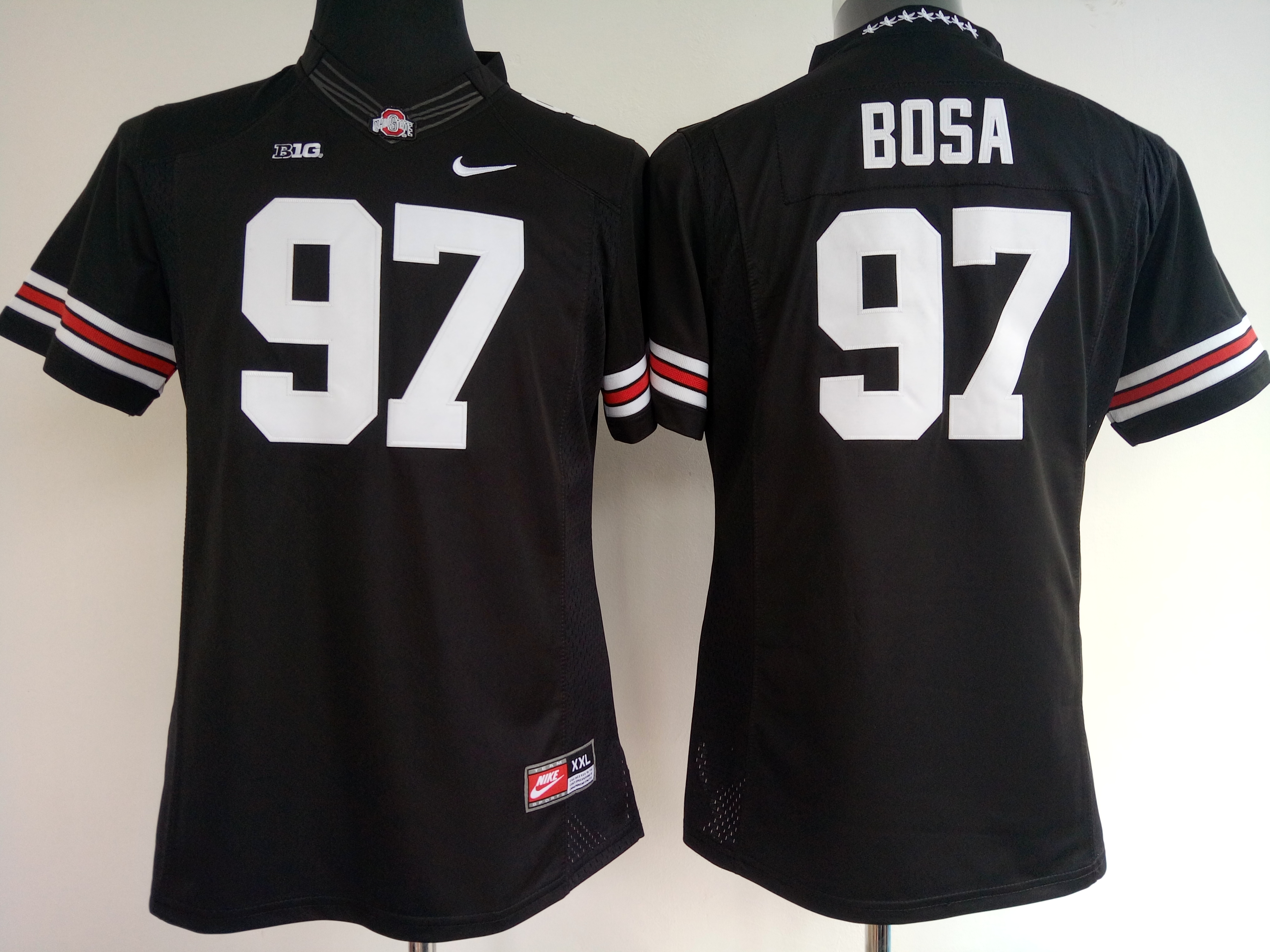 NCAA Womens Ohio State Buckeyes Black 97 Bosa jerseys